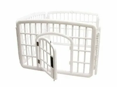 ALASKA FOLDABLE PUPPY PEN WITH DOOR WHITE