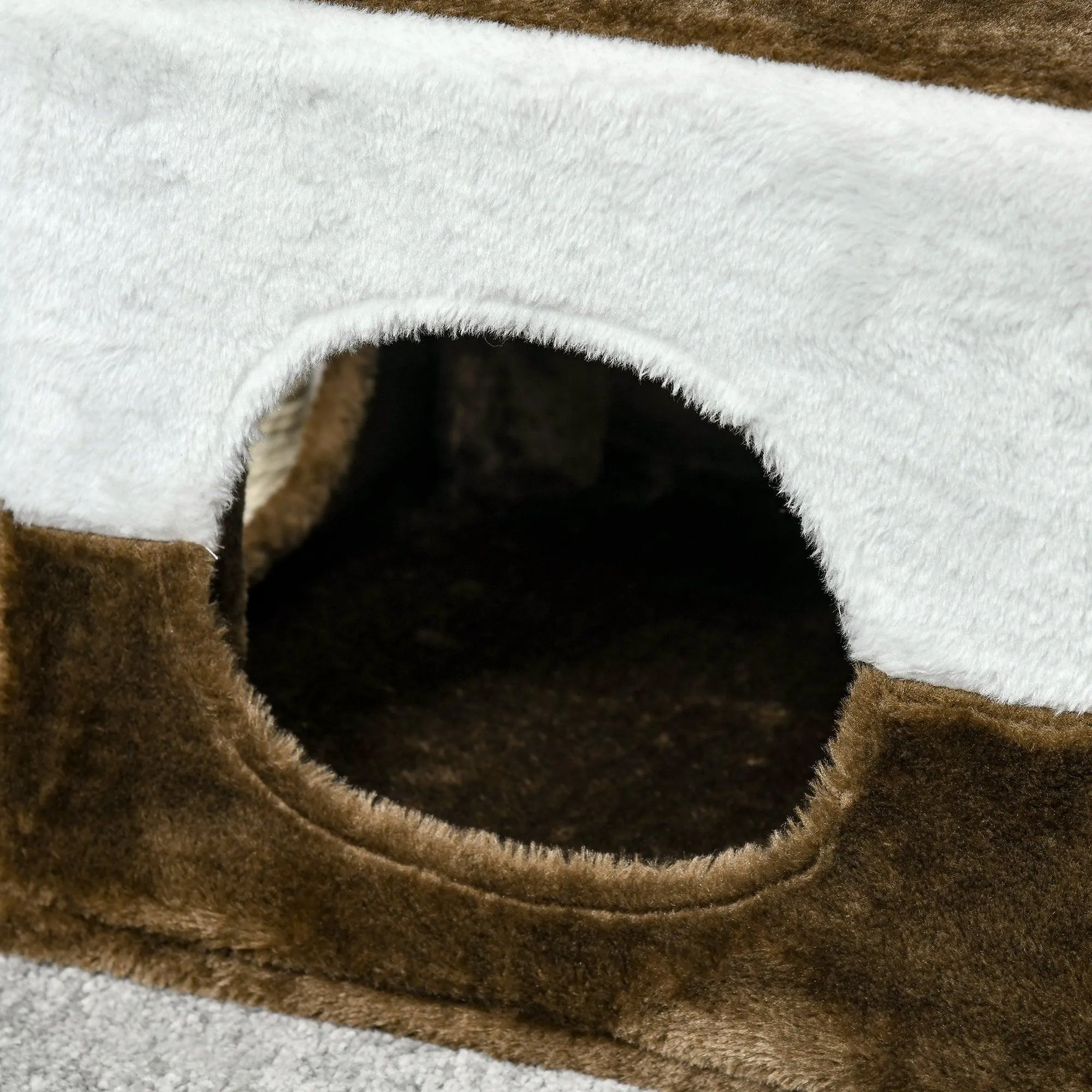 Cat Scratching Post with Condo - Brown