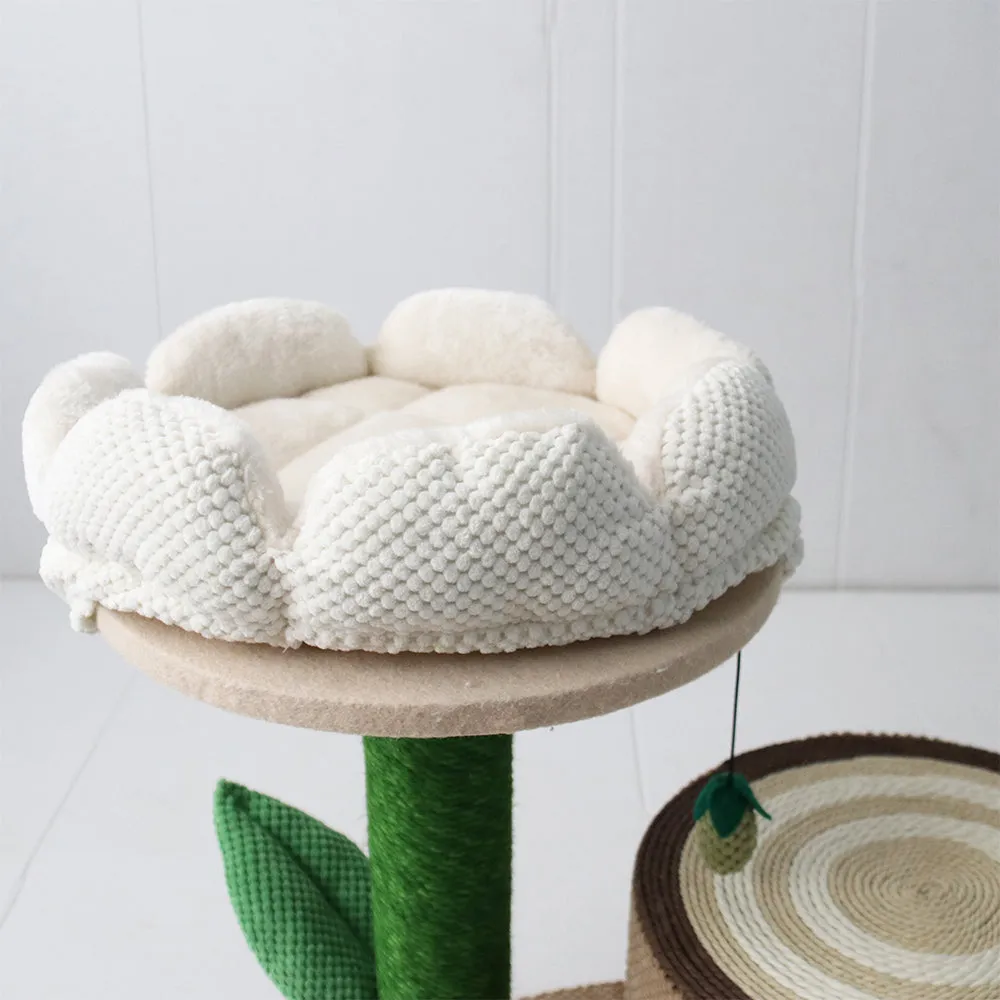CATIO Camelia Flower with Log Cat House Cat Scratching Tree
