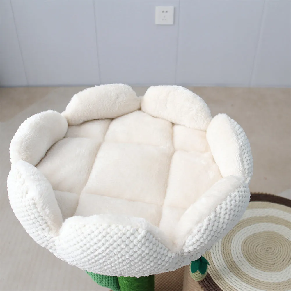 CATIO Camelia Flower with Log Cat House Cat Scratching Tree