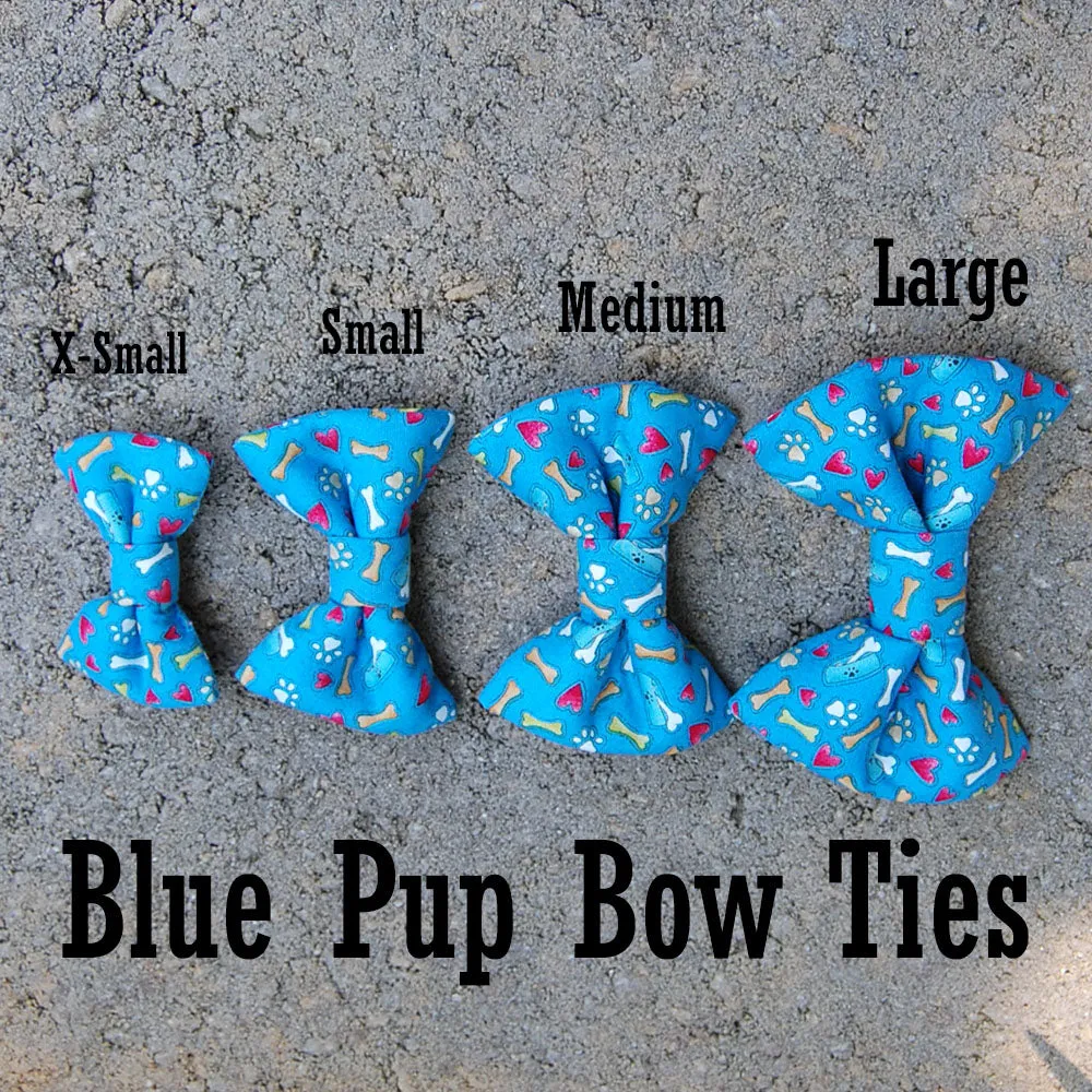 Dog Bow Tie - Blue Pup