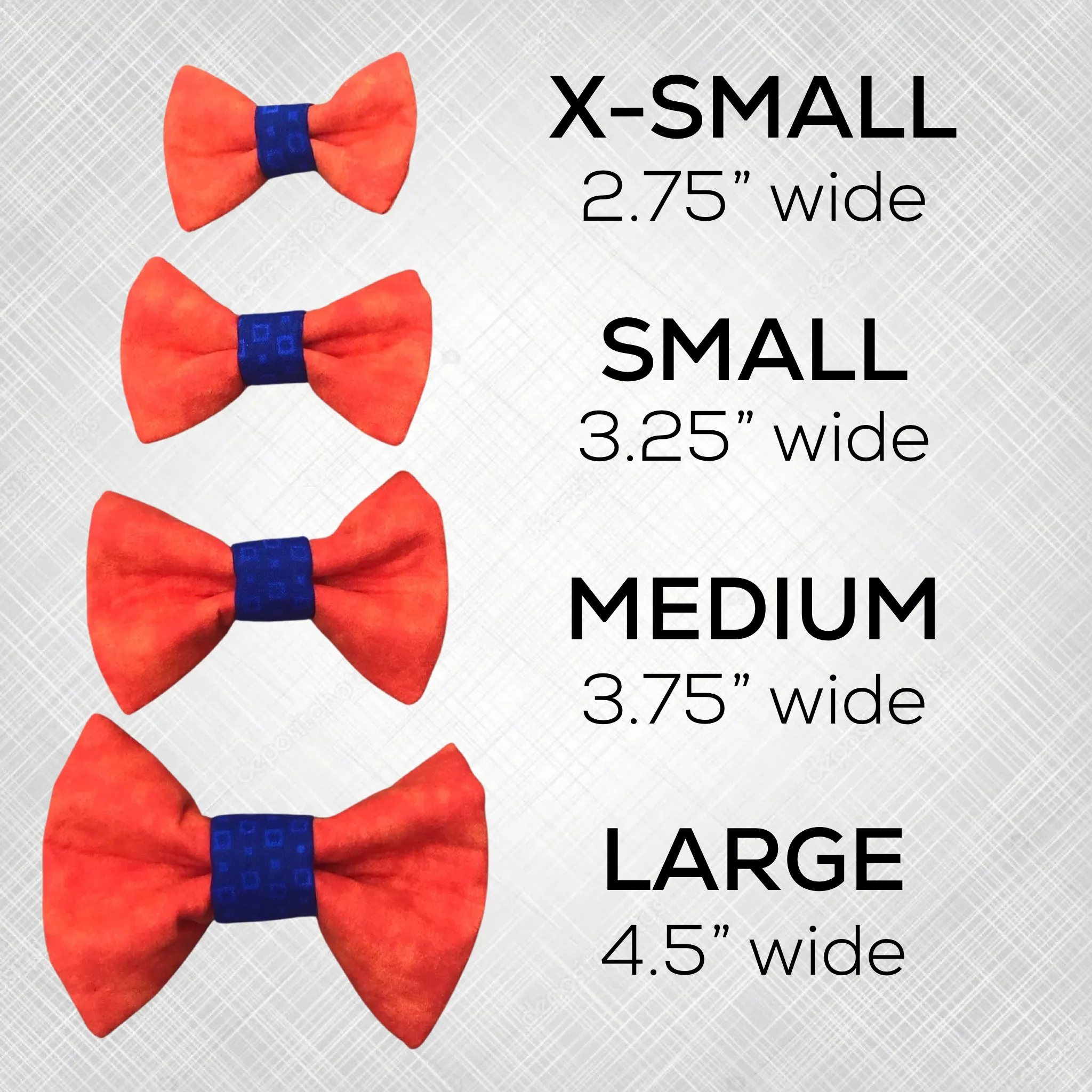 Dog Bow Tie - Orange & Blue