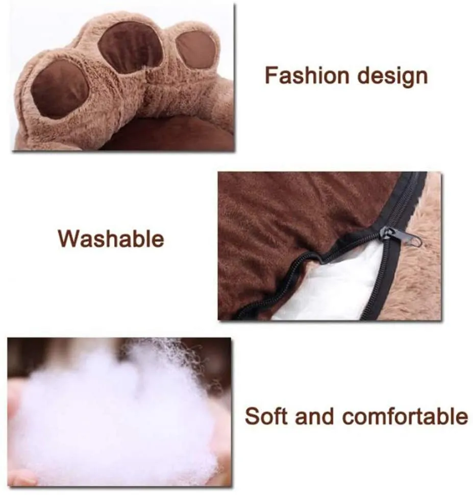 Funki Buys | Pet Beds | Cute Fluffy Paw Shaped Dog Cat Beds