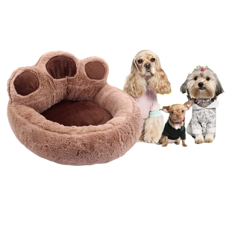 Funki Buys | Pet Beds | Cute Fluffy Paw Shaped Dog Cat Beds