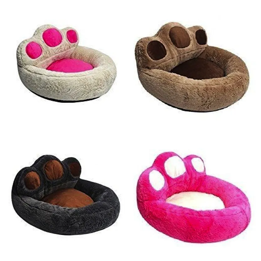 Funki Buys | Pet Beds | Cute Fluffy Paw Shaped Dog Cat Beds