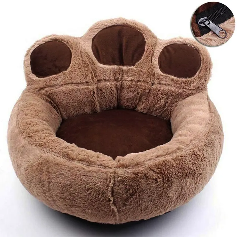 Funki Buys | Pet Beds | Cute Fluffy Paw Shaped Dog Cat Beds