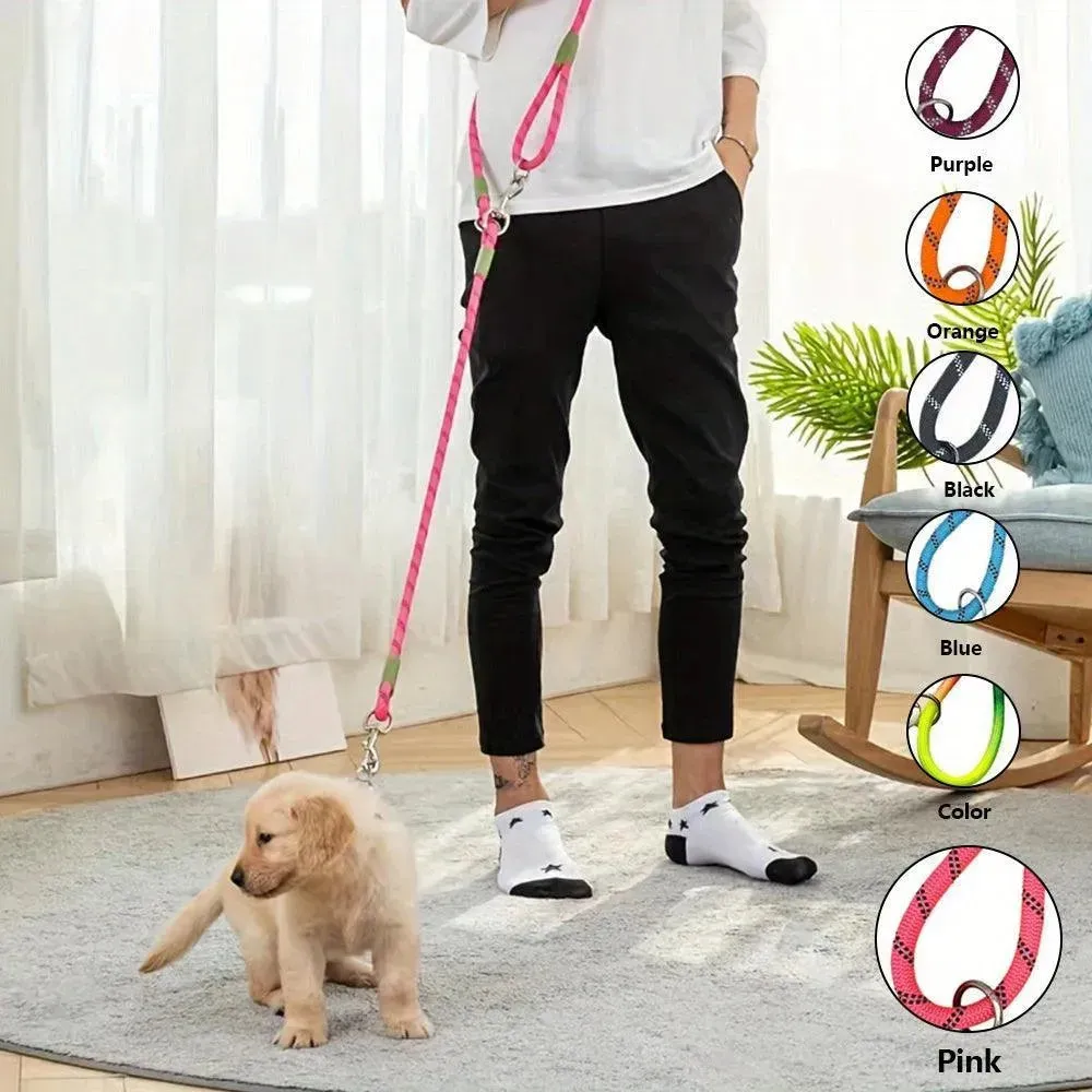 Hands-Free Reflective Bungee Dog Leash - Adjustable and Comfortable