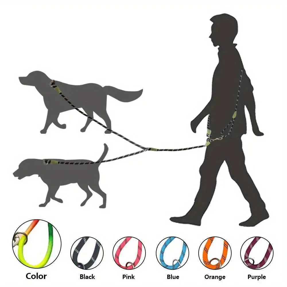 Hands-Free Reflective Bungee Dog Leash - Adjustable and Comfortable