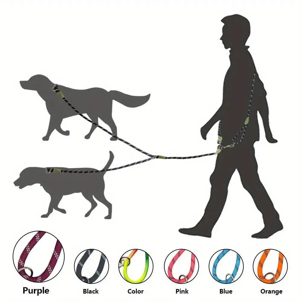 Hands-Free Reflective Bungee Dog Leash - Adjustable and Comfortable