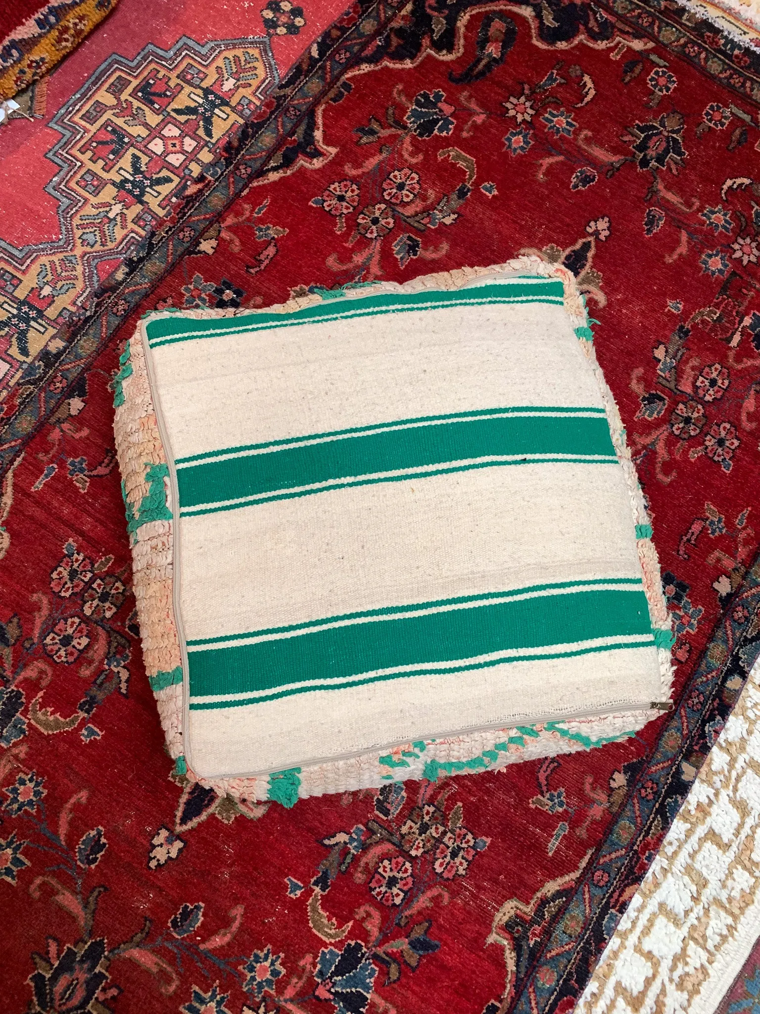 Moroccan Rug Floor Pouf / Pet Bed #353