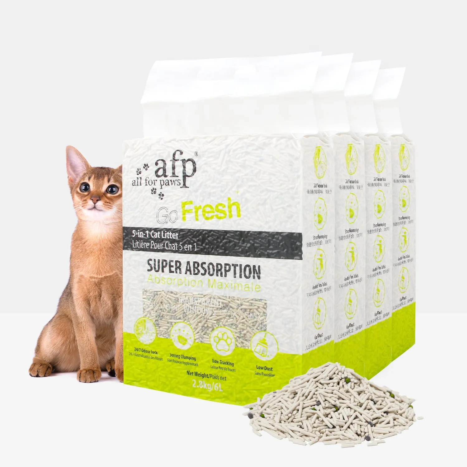 Natural 5 in 1 Tofu Super Absorption Flushable Cat Litter