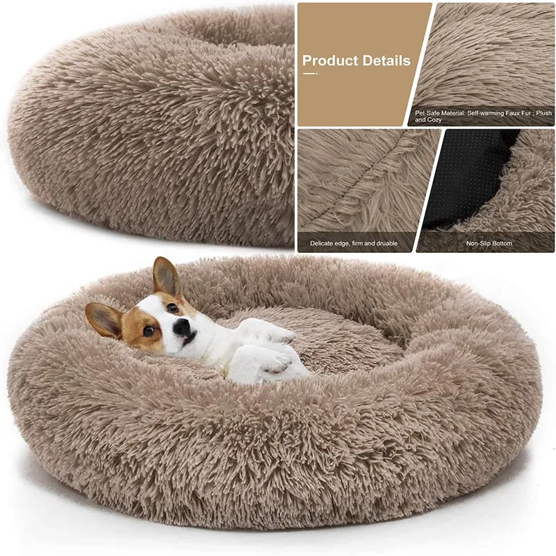 Pat and Pet Emporium | Pet Beds | Dog Bed Soft Donut Cuddler