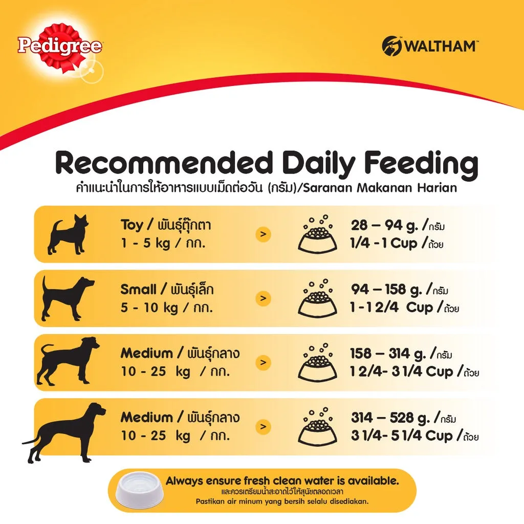 Pedigree Beef & Vegetables 1.5kg Adult Dry Dog Food
