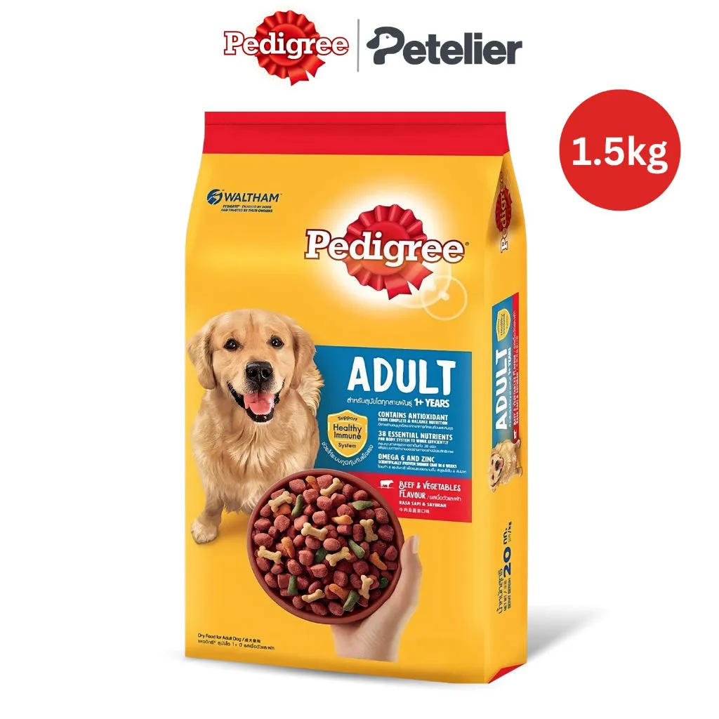 Pedigree Beef & Vegetables 1.5kg Adult Dry Dog Food