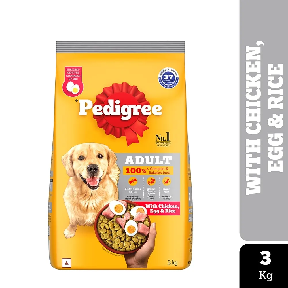 Pedigree Chicken, Egg and Rice Adult Dog Dry Food