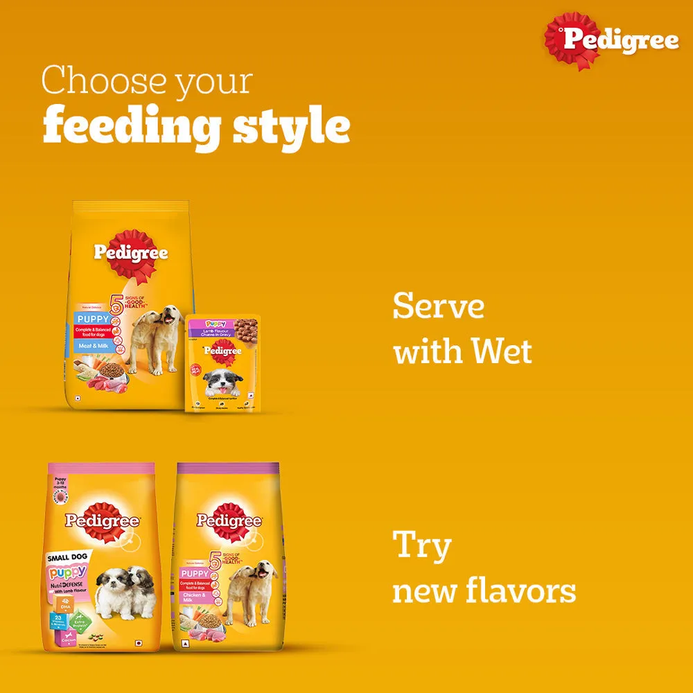 Pedigree Meat & Milk Puppy Dog Dry Food (Buy 1 Get 1) (Limited Shelf Life)