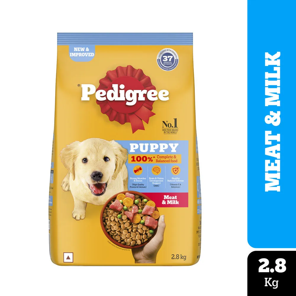 Pedigree Meat & Milk Puppy Dog Dry Food (Buy 1 Get 1) (Limited Shelf Life)