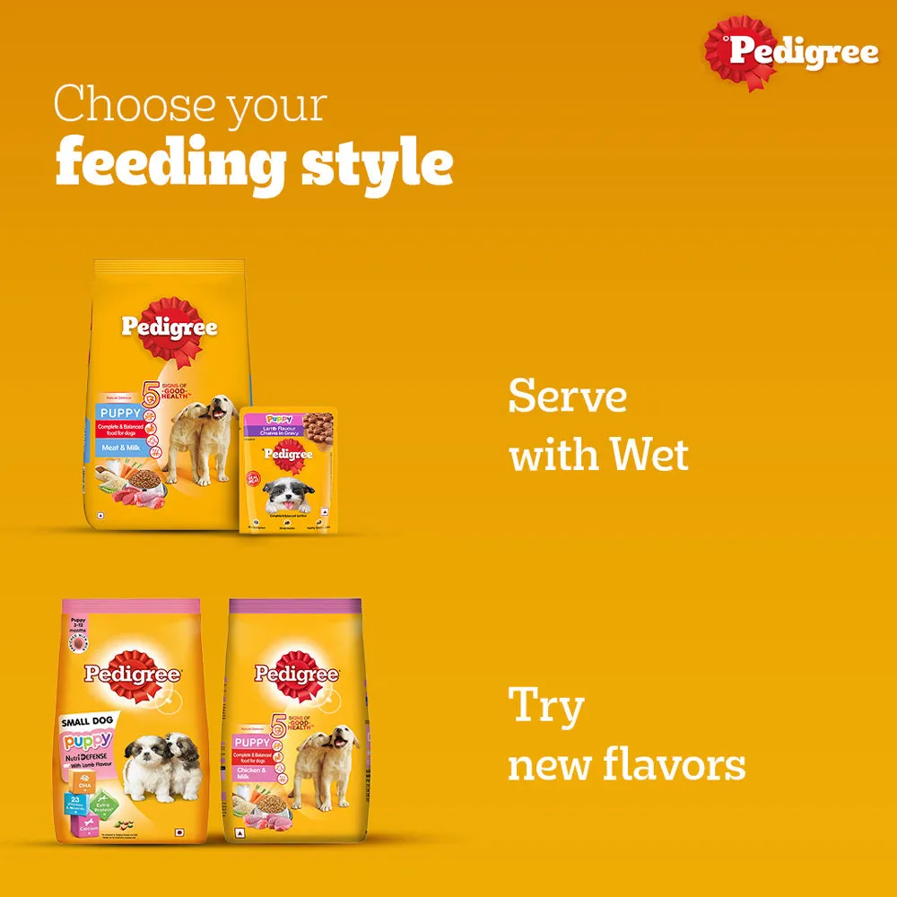 Pedigree Meat & Milk Puppy Dog Dry Food (Buy 1 Get1) (Limited Shelf Life)