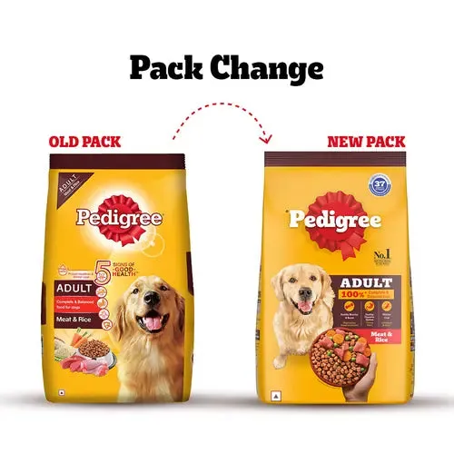 Pedigree Meat & Rice Adult Dog Dry Food (Limited Shelf Life) (Buy 1 Get 1)