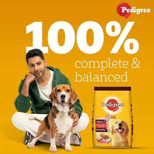 Pedigree Meat & Rice Adult Dog Dry Food (Limited Shelf Life) (Buy 1 Get 1)