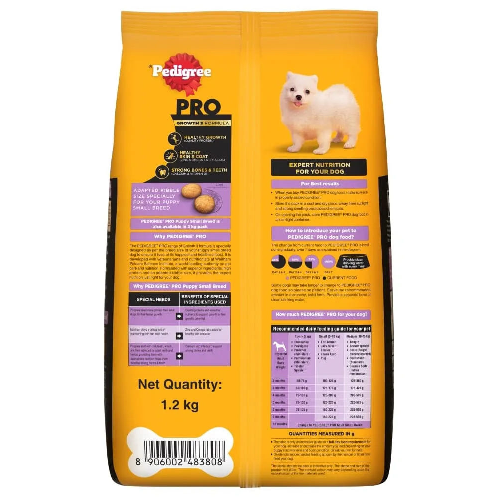 Pedigree PRO Expert Nutrition Small Breed Puppy (2 to 9 Months) Dry Food (Limited Shelf Life)