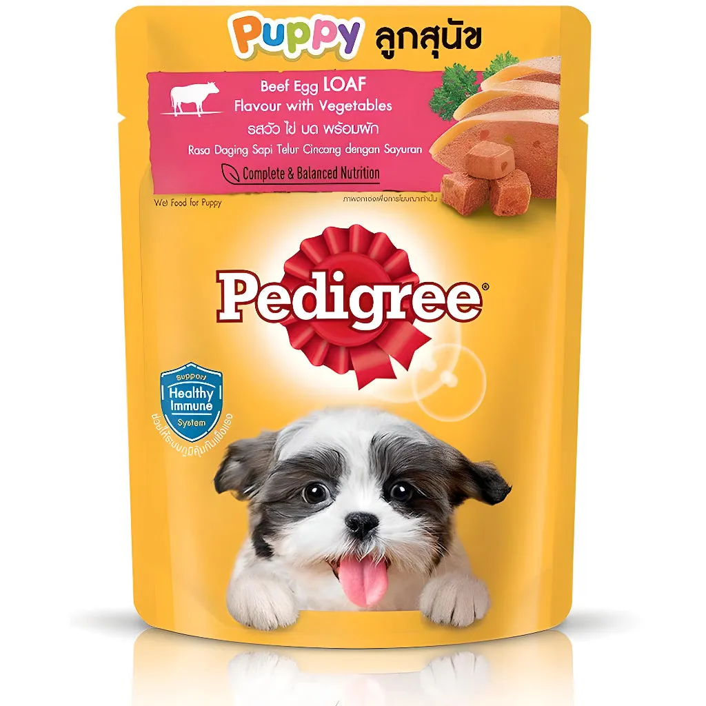Pedigree Wet Dog Food in Pouch 130g, 80g for Adult/Puppy
