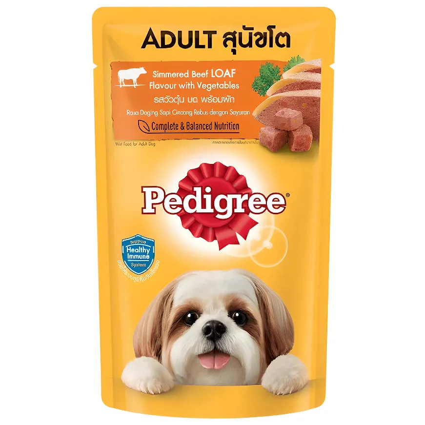 Pedigree Wet Dog Food in Pouch 130g, 80g for Adult/Puppy
