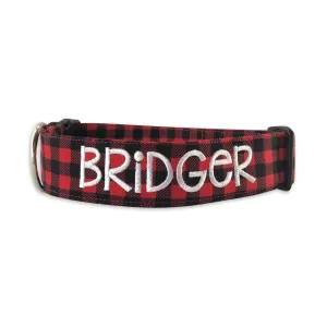 Personalized Dog Collar | Buffalo Plaid Dog Collar | Duke & Fox®