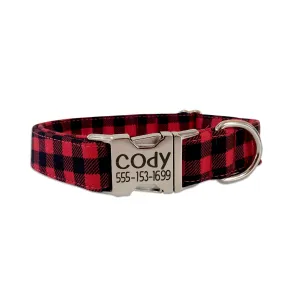 Personalized Dog Collar | Buffalo Plaid Dog Collar | Duke and Fox®