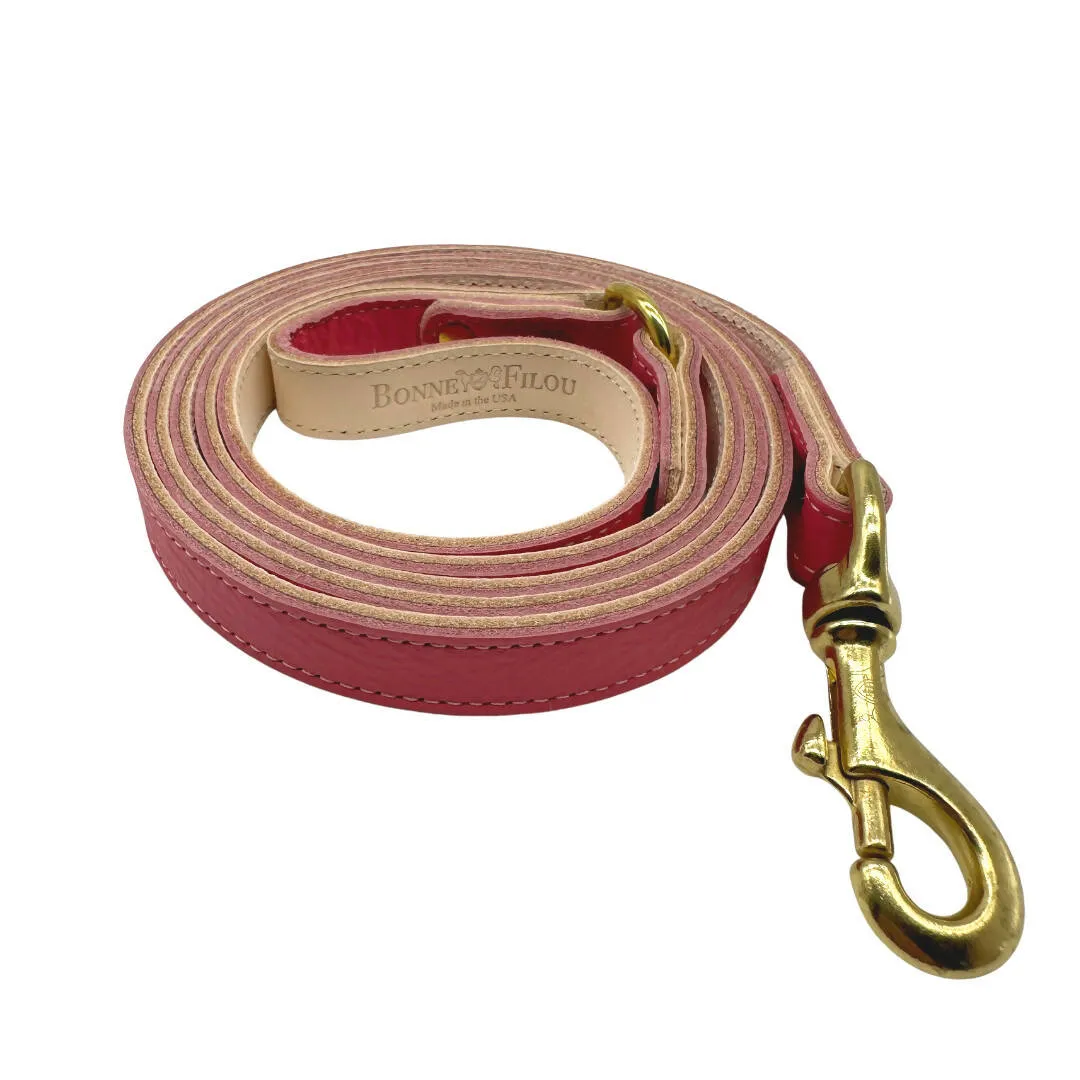 Plain Leather Dog Leashes