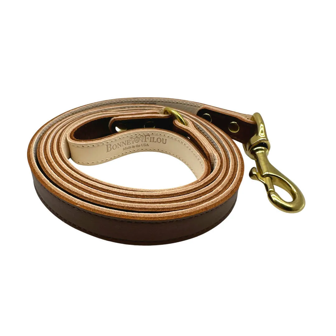 Plain Leather Dog Leashes