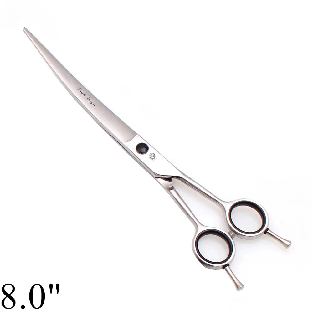 Professional Curved Pet Grooming Scissors - Stainless Steel