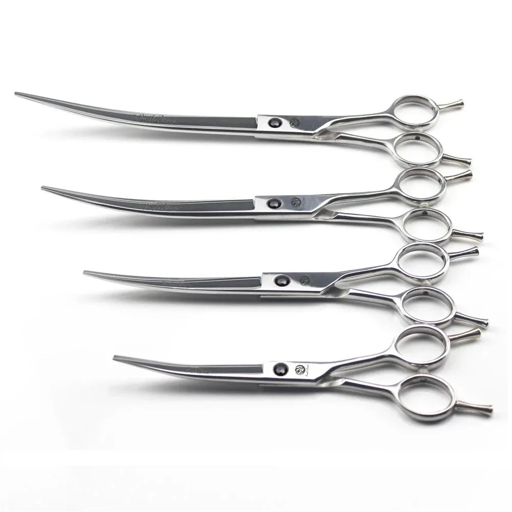 Professional Curved Pet Grooming Scissors - Stainless Steel