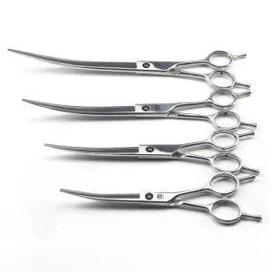 Professional Curved Pet Grooming Scissors - Stainless Steel