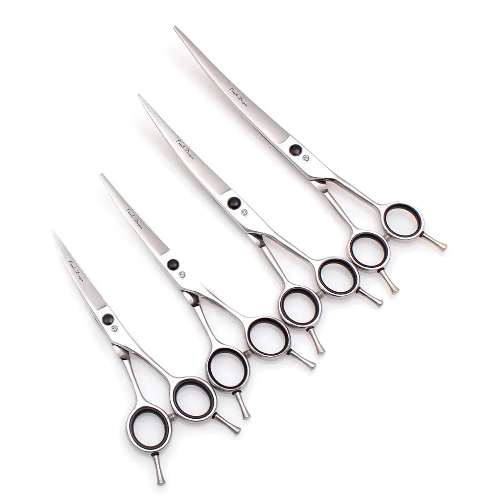 Professional Curved Pet Grooming Scissors - Stainless Steel