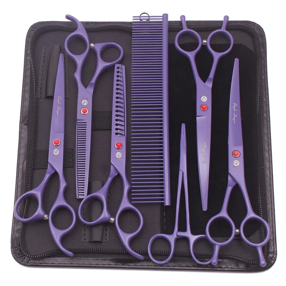 Purple Dragon Grooming Scissors 7" & 6.5"