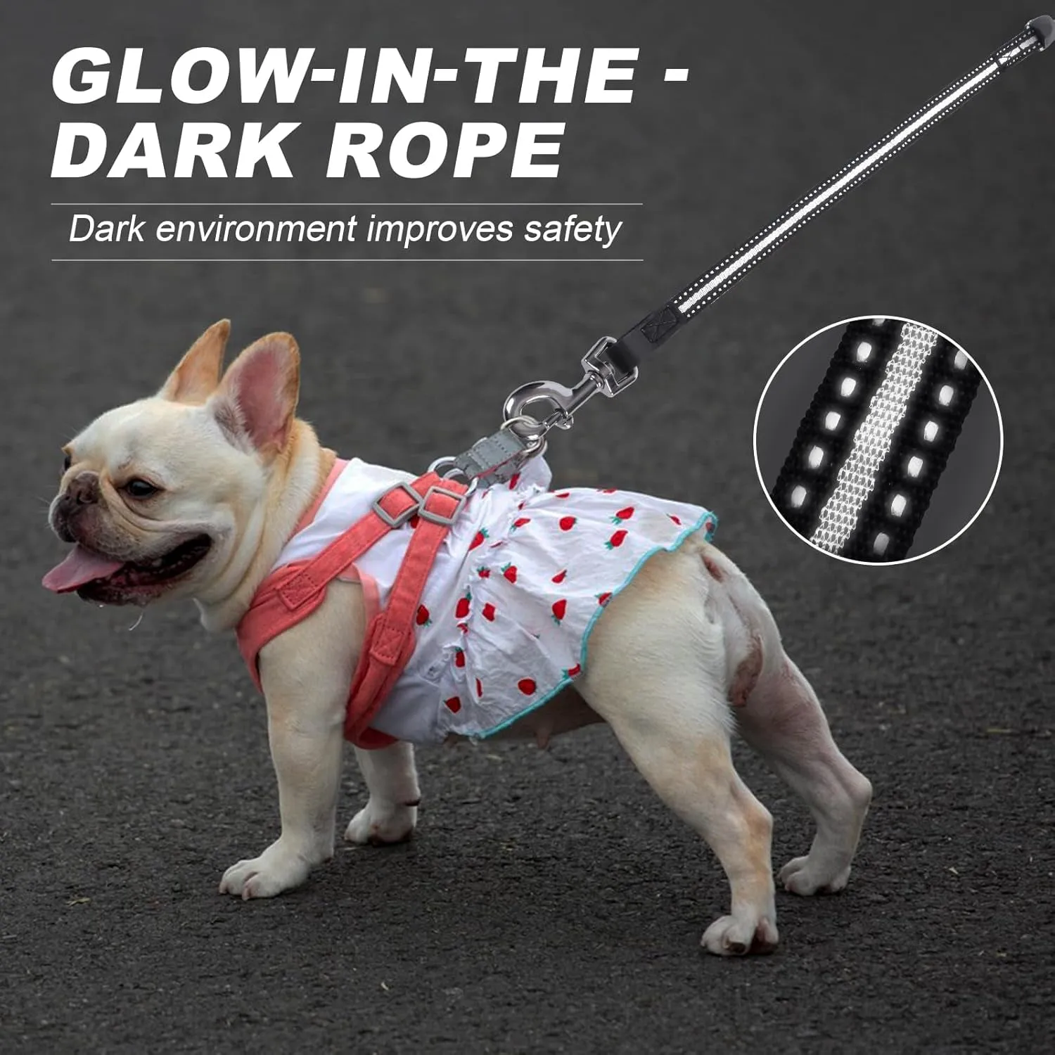 Retractable Dog Leash, 20 FT Dog Walking Leash for Small/Medium Dog or Cat up to 44 Lbs, Strong Nylon Cord, Tangle Free, One-Hand Brake