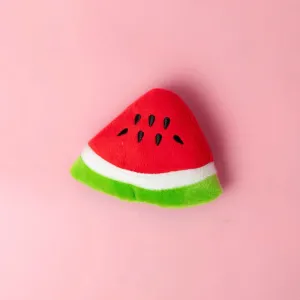 Squeaky Plush Dog Toys, Teeth Grinding & Training - Watermelon