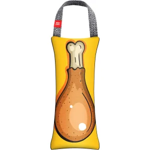 WAUDOG Chicken Drumstick Fun Dog Toy with Squeaker - Size Medium