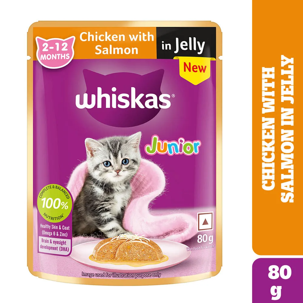 Whiskas Chicken with Salmon in Jelly Kitten (2-12 Months) Cat Wet Food