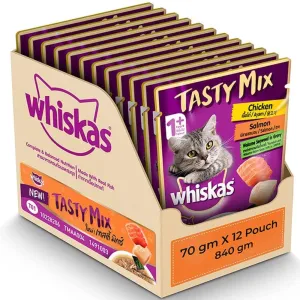 Whiskas Chicken With Salmon Wakame Seaweed in Gravy Tasty Mix Adult Cat Wet Food (Limited Shelf Life)