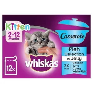 Whiskas Kitten Casserole Fish Selection Jelly 85g