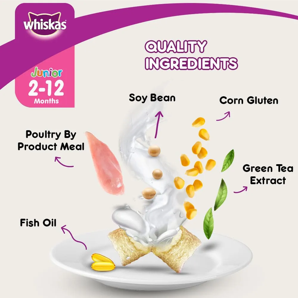 Whiskas Mackerel Flavour Dry Food for Mother and Baby Cat (Buy 1 Get 1) (Limited Shelf Life)