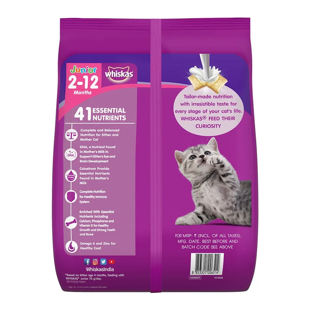 Whiskas Mackerel Flavour Dry Food for Mother and Baby Cat (Buy 1 Get 1) (Limited Shelf Life)