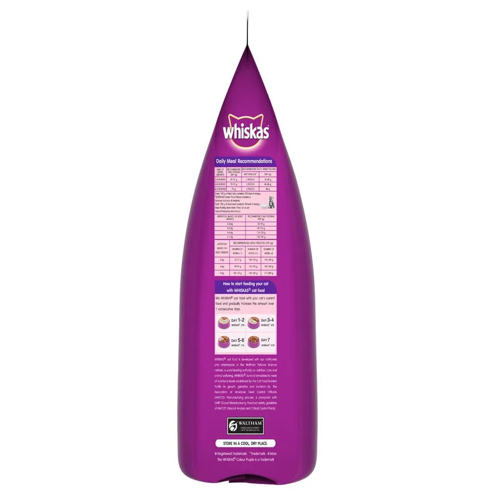 Whiskas Mackerel Flavour Dry Food for Mother and Baby Cat (Buy 1 Get 1) (Limited Shelf Life)