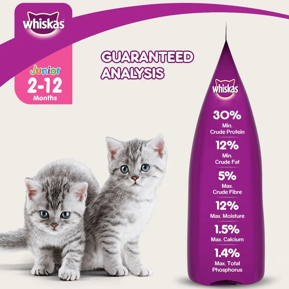 Whiskas Mackerel Flavour Dry Food for Mother and Baby Cat (Buy 1 Get 1) (Limited Shelf Life)