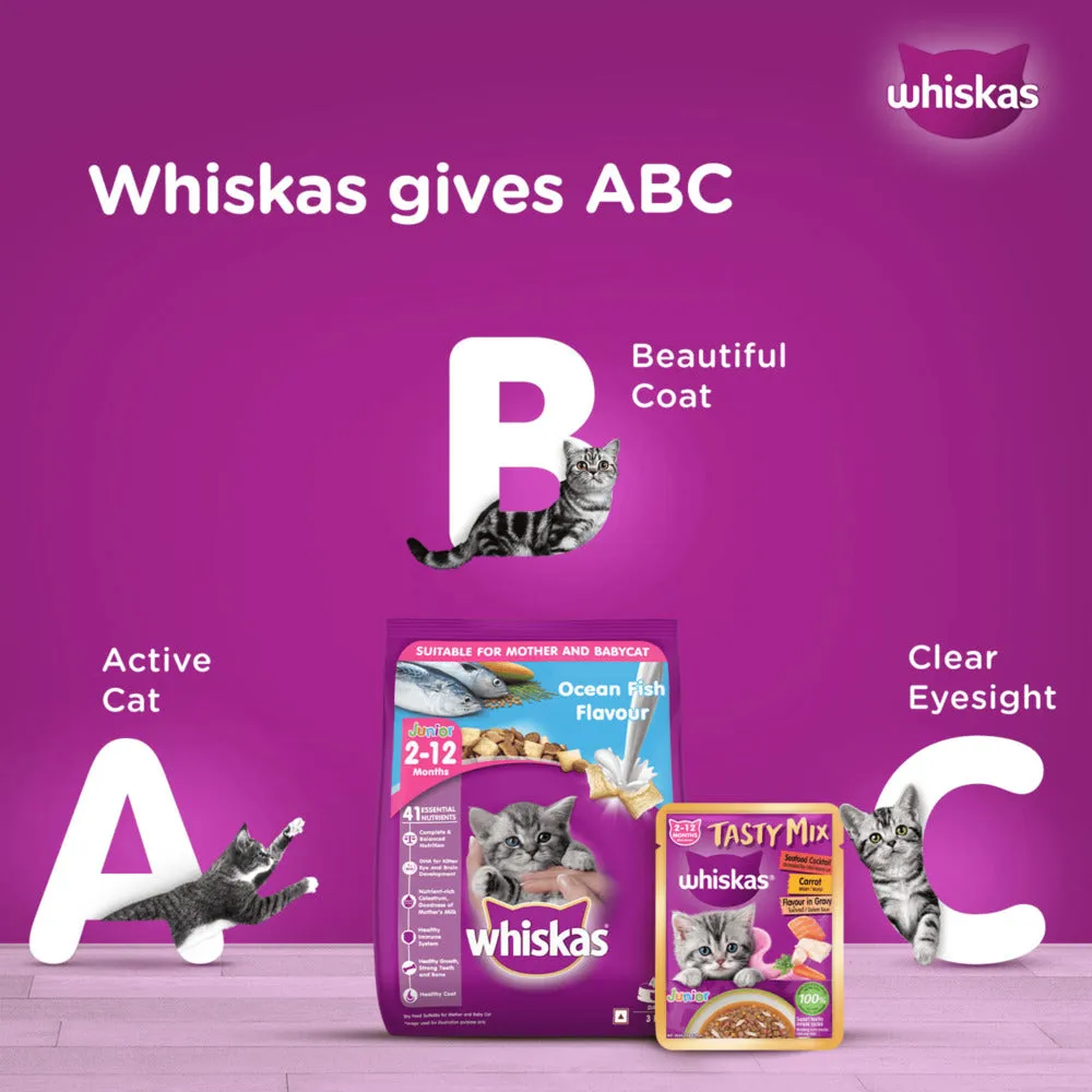 Whiskas Tasty Mix Seafood Cocktail Carrot Gravy Kitten Cat Wet Food