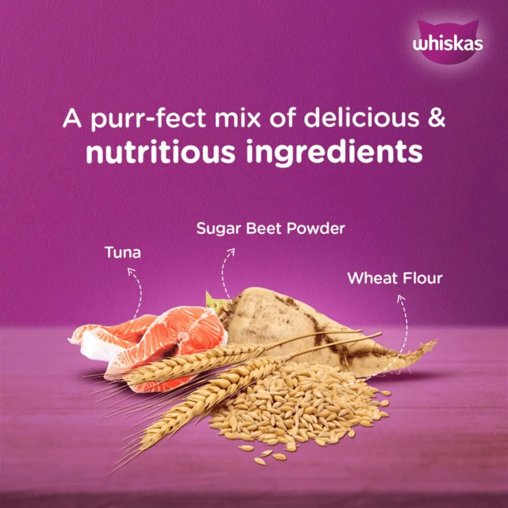 Whiskas Tuna in Jelly Kitten Wet Food and Mackerel Flavour Kitten (2 to 12 months) Dry Food Combo